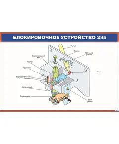 Блокировочное устройство 235 (900 х 600 мм, ламинированный, с пластиковым профилем и стальным крючком)