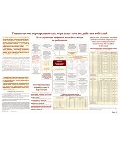 Плакат: Гигиеническое нормирование как мера защиты от воздействия вибраций (лист 16). формат А1, ламинированный.