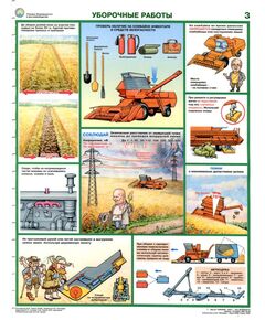 Комплект плакатов: Безопасность труда в растениеводстве, 5 листов, формат А2 ,  ламинированный.