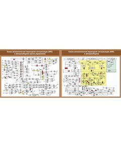 Схемы АПС и автошлагбаумов (комплект из 2 плакатов), (600 х 900 мм, ламинированный, с пластиковым профилем и стальным крючком)