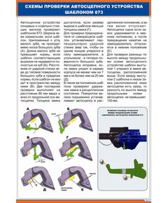 Автосцепное устройство СА-3. Схемы проверки автосцепного устройства шаблоном 873 (600 х 900 мм, ламинированный, с пластиковым профилем и стальным крючком)