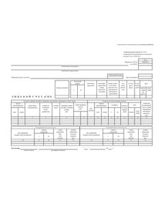 Лицевой счет (СВТ) Унифицированная форма № Т-54а. Утверждена Постановлением Госкомстата России от 05.01.2004 № 1 (бланк, А4, 1+0)