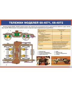 Тележки моделей 68-4071, 68-4072 (900 х 600 мм, ламинированный,  с пластиковым профилем и стальным крючком)