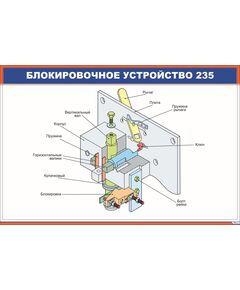 Блокировочное устройство 235 (900 х 600 мм, ламинированный, с пластиковым профилем и стальным крючком)