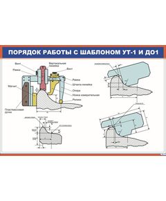 Порядок работы с шаблоном УТ-1 и ДО1 (900 х 600 мм, ламинированный, с пластиковым профилем и стальным крючком)