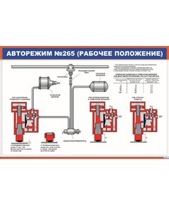 Плакат: Авторежим №265 (рабочее положение) (900 х 600 мм, ламинированный, с пластиковым профилем и стальным крючком)