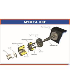 Муфта ЭКГ (900 х 600 мм, ламинированный, с пластиковым профилем и стальным крючком)