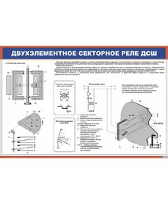 Двухэлементное секторное реле ДСШ (900 х 600 мм, ламинированный, с пластиковым профилем и стальным крючком)