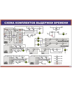 Схема комплектов выдержки времени (900 х 600 мм, ламинированный, с пластиковым профилем и стальным крючком)