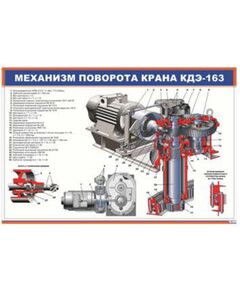 Механизм поворота крана КДЭ-163 (900 х 600 мм, ламинированный, с пластиковым профилем и стальным крючком)