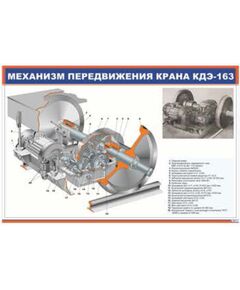 Механизм передвижения крана КДЭ-163 (900 х 600 мм, ламинированный, с пластиковым профилем и стальным крючком)