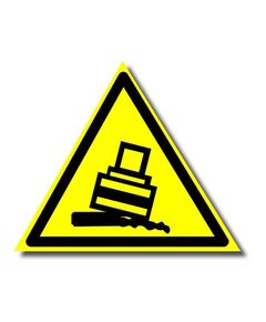 Осторожно. Возможно опрокидывание (пластик) 200*200 мм - Предупреждающие знаки (W), Знаки безопасности (самоклейка, пластик, металл) -  1