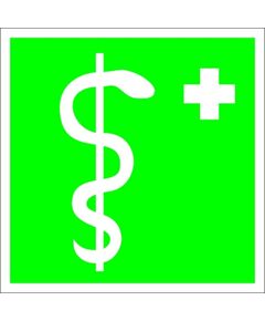 Медицинский кабинет (пластик) 200*200 мм - Знаки медицинского и санитарного назначения (EC), Знаки безопасности (самоклейка, пластик, металл) -  1