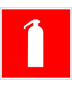 Огнетушитель (пластик, фотолюм.) 200*200 мм - Знаки пожарной безопасности (F), Знаки безопасности (самоклейка, пластик, металл) -  1