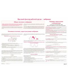 Плакат: Вредные факторы рабочей среды - вибрация (лист 13). формат А1, ламинированный. - Вредные факторы рабочей среды на железнодорожном транспорте, Железнодорожный транспорт -  1