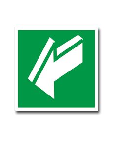 Открывать движением на себя (наклейка, фотолюминесцентный, 200*200 мм) - Эвакуационные знаки, (E), Знаки безопасности (самоклейка, пластик, металл) -  1