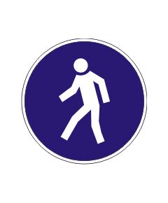 Проход здесь (пластик) 200*200 мм - Предписывающие знаки (M), Знаки безопасности (самоклейка, пластик, металл) -  1