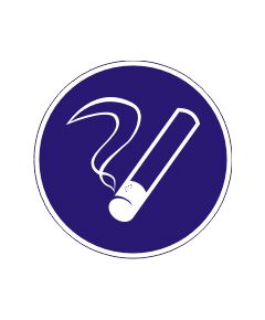 Курить здесь (металл) 200*200 мм - Предписывающие знаки (M), Знаки безопасности (самоклейка, пластик, металл) -  1