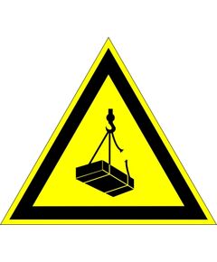 Опасно. Возможно падение груза (пластик) 200*200 мм - Предупреждающие знаки (W), Знаки безопасности (самоклейка, пластик, металл) -  1