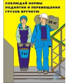 Комплект плакатов: Погрузочно-разгрузочные работы,10 листов, формат А3, ламинированные - Подъемные сооружения, Плакаты (различные типоразмеры) -  1