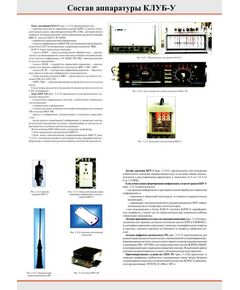 Плакат: Состав аппаратуры КЛУБ-У, 1 штука, формат А2, ламинированный - Локомотивы и локомотивное хозяйство, (ЦТ, ЦТР), Железнодорожный транспорт -  1
