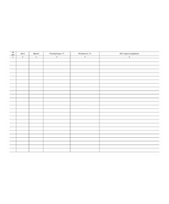 Журнал учета микроклимата (100 стр, прошитый, альбомный) - Здравоохранение, Журналы (Твердая, мягкая обложка, прошитые) -  1