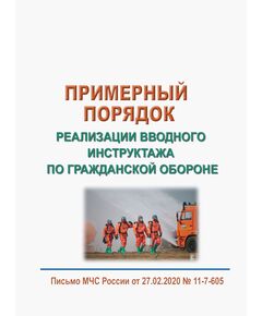 Примерный порядок реализации вводного инструктажа по гражданской обороне. Приложение к письму МЧС России от 27.02.2020 № 11-7-605 - Гражданская оборона и черезвычайные ситуации, Книжные издания (Книги, брошюры) -  1