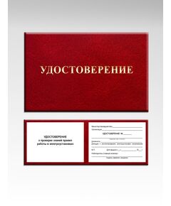 Удостоверение о проверке знаний правил работы в электроустановках. Форма утверждена Приложением Г к СТО РЖД 15.013-2021 (Допуск к работе в электроустановках) - Железнодорожный транспорт, Удостоверения -  1