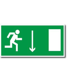 Указатель двери эвакуационного выхода (правосторонний) (пластик)150*300 мм - Эвакуационные знаки, (E), Знаки безопасности (самоклейка, пластик, металл) -  1