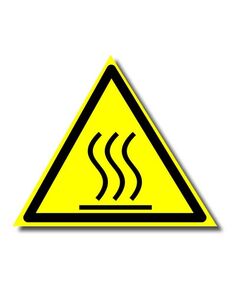 Осторожно. Горячая поверхность (пластик) 200*200 мм - Предупреждающие знаки (W), Знаки безопасности (самоклейка, пластик, металл) -  1