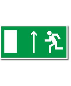 Направление к эвакуационному выходу прямо (пластик)200*200 мм - Эвакуационные знаки, (E), Знаки безопасности (самоклейка, пластик, металл) -  1