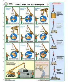Комплект плакатов: Безопасность грузоподъемных работ, 5 штук, формат А2, ламинированные - Охрана труда, Безопасность работ, Плакаты (различные типоразмеры) -  1