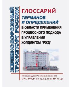 Глоссарий терминов и определений в области применения процессного подхода в управлении холдингом "РЖД". Утвержден Распоряжением ОАО РЖД" от 27.03.2024 № 791/р в ред. Распоряжения ОАО "РЖД" от 07.10.2025 № 2113/р - Общие для всех (многих) хозяйств железнодорожного транспорта, Железнодорожный транспорт -  1