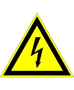 Опасность поражения электрическим током (пластик) 200*200 мм - Предупреждающие знаки (W), Знаки безопасности (самоклейка, пластик, металл) -  1