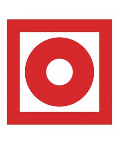 Кнопка включения установок (систем) пожарной автоматики (пластик) 100*100 мм - Знаки пожарной безопасности (F), Знаки безопасности (самоклейка, пластик, металл) -  1