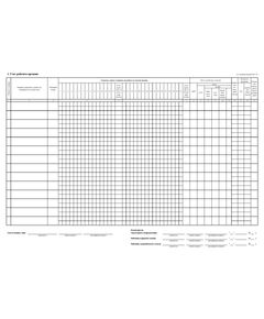 Т-12 Табель учета рабочего времени (А3 двухсторонний). На основании Унифицированной формы № Т-12 (Утверждена Постановлением Госкомстата России от 05.01.2004 № 1) (А3, 2-стор.) - Кадровая служба, Бланочная продукция (Путевые листы, личные карточки и т.д.) -  1