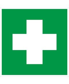 Аптечка первой медицинской помощи (самоклейка) 150*150 мм - Знаки медицинского и санитарного назначения (EC), Знаки безопасности (самоклейка, пластик, металл) -  1