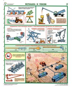 Комплект плакатов: Безопасность труда в растениеводстве, 5 листов, формат А2 ,  ламинированный. - Охрана труда, Безопасность работ, Плакаты (различные типоразмеры) -  1