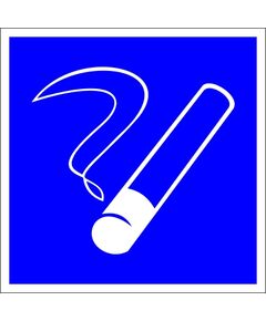 Место курения (самоклейка) 200*200 мм - Указательные знаки (D), Знаки безопасности (самоклейка, пластик, металл) -  1