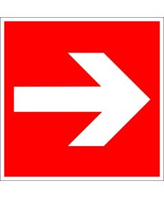 Направляющая стрелка (металл) 200*200 мм - Знаки пожарной безопасности (F), Знаки безопасности (самоклейка, пластик, металл) -  1
