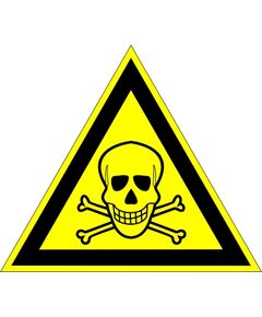 Опасно. Ядовитые вещества (самоклейка) 200*200 мм - Предупреждающие знаки (W), Знаки безопасности (самоклейка, пластик, металл) -  1