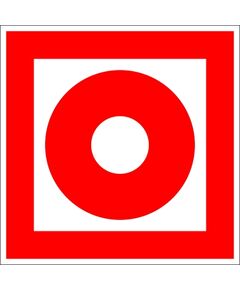 Кнопка включения установок (систем) пожарной автоматики (пластик, фотолюм.) 200*200 мм - Знаки пожарной безопасности (F), Знаки безопасности (самоклейка, пластик, металл) -  1