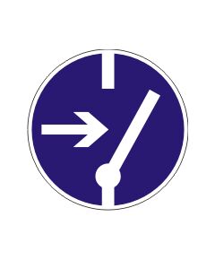 Отключить перед работой (металл) 200*200 мм - Предписывающие знаки (M), Знаки безопасности (самоклейка, пластик, металл) -  1