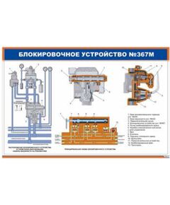 Блокировочное устройство № 367М (900 х 600 мм, ламинированный, с пластиковым профилем и стальным крючком) - Автотормоза подвижного состава, Железнодорожный транспорт -  1