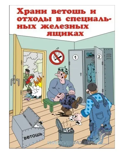 Комплект плакатов: Основы пожарной безопасности, 8 штук, формат А4, ламинированные