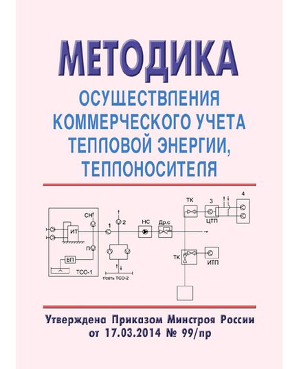 Методика осуществления коммерческого учета тепловой энергии, теплоносителя. Утверждена Приказом Минстроя России от 17.03.2014 № 99/пр