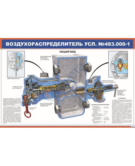 Воздухораспределитель усл. №483.000-1 (900 х 600 мм, ламинированный, с пластиковым профилем и стальным крючком)