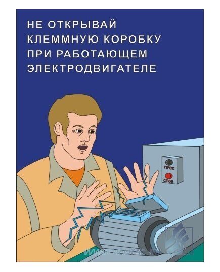 Комплект плакатов: Электробезопасность, 10 штук, формат А3, ламинированные