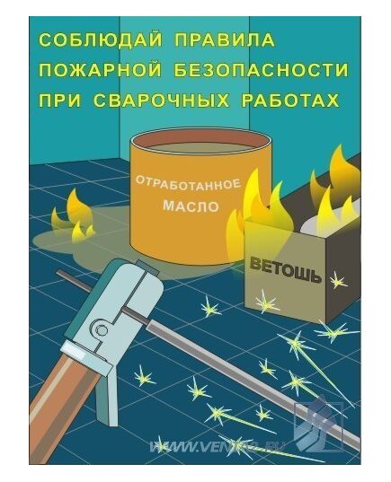 Комплект плакатов: Сварочные работы,  10 штук, формат А3, ламинированные