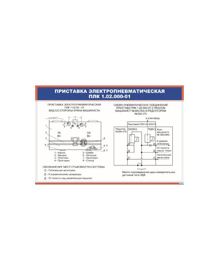 Приставка электропневматическая ПЛК 1.02.000-01 (900 х 600 мм, ламинированный, с пластиковым профилем и стальным крючком)